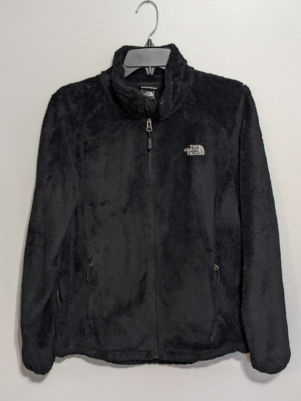 Women's The North Face Black Fleece Zip Jacket Sz Med